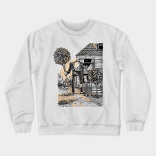 Gardening in the backyard Crewneck Sweatshirt